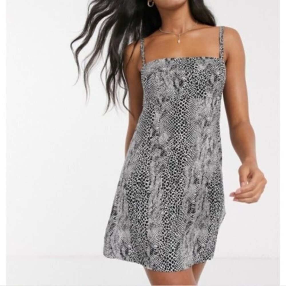 Free People Wild Child Minidress in Black Combo. XS